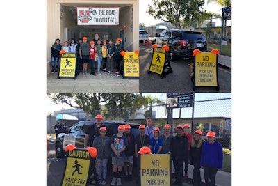 Officers with the La Mesa (CA) Police Department recently donated $3,000 worth of traffic safety equipment to six local elementary schools to help parents and teachers keep children safe during drop-off and pick-up from school.