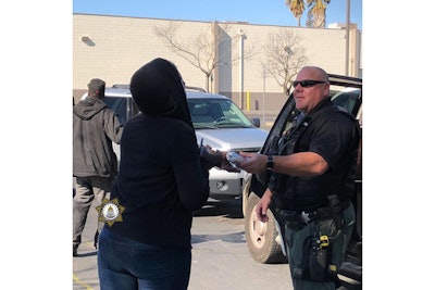 Deputies with the Sacramento County (CA) Sheriff's Office Homeless Outreach Team spent part of the day on Monday giving homeless individuals cups of coffee and food.