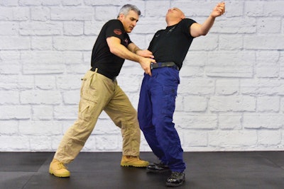 Police Krav Maga (Police KM) can be used for overall DT as well as to disarm a subject reaching for a weapon in the front of his waistband.