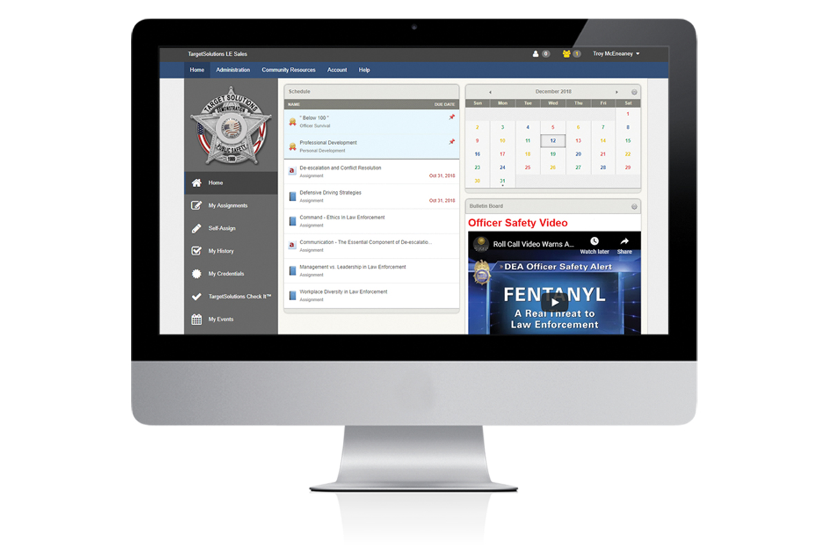 TargetSolutions is a multi-faceted training and management tool that can be accessed on any web-capable device. Its capabilities can be further expanded with the optional TargetSolutions Scheduling and TargetSolutions Check It.