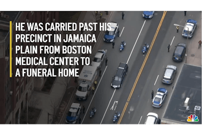 A funeral procession was held for Boston PD Officer Jose Fontanez, who died of COVID-19.