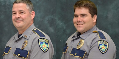 Baton officers Lt. Glenn Hutto, Jr. and Cpl. Derrick Maglone were shot while questioning a murder suspect Sunday. Hutto was killed. (Source: Baton Rouge PD)