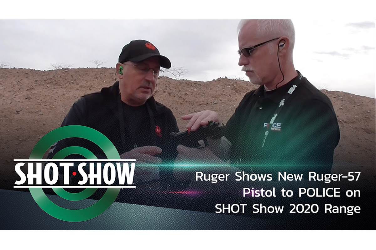 POLICE sees the new Ruger-57 pistol on the SHOT Show range.