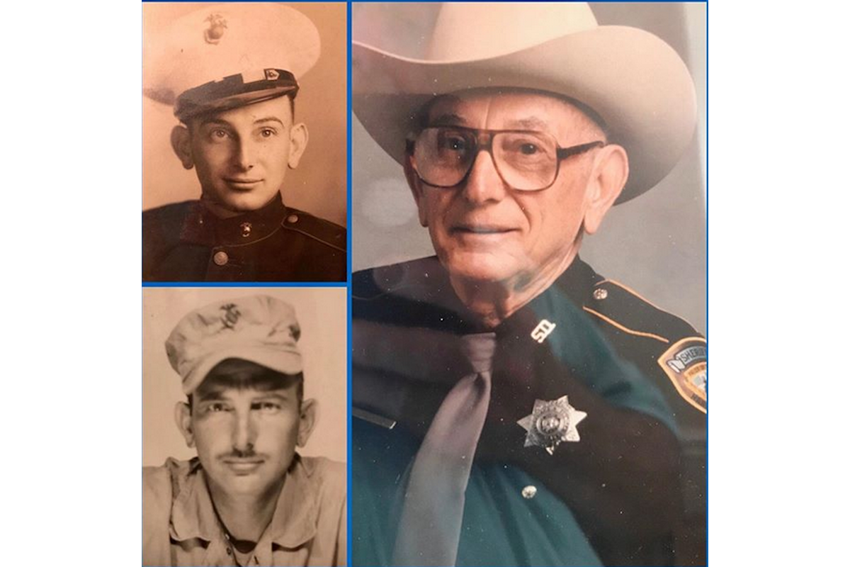 World War II Marine veteran Thomas Morgan joined the Harris County (TX) Sheriff's Office as a reserve deputy at 70. (Photo: Harris County SO/Instagram)