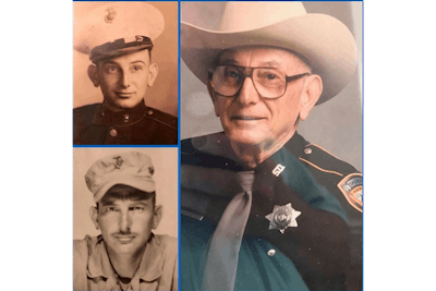 World War II Marine veteran Thomas Morgan joined the Harris County (TX) Sheriff's Office as a reserve deputy at 70. (Photo: Harris County SO/Instagram)