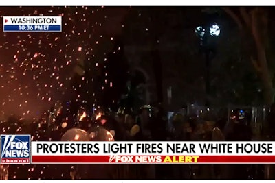 Numerous agents with the United States Secret Service were injured as rioters lit fires and threw objects just outside the White House gates and authorities were searching for car bombs late Sunday as protests over the death of George Floyd continued to roil the capital just two days after President Trump had to be taken to a bunker for his safety.