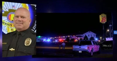 Sergeant Stephen Williams of the Moody (AL) Police Department was shot and killed Tuesday night during a call for service at a local motel. (Photo: WBRC Screen Shot)