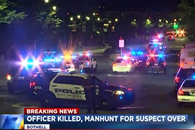 An officer with the Bothell (WA) Police Department was shot and killed and another shot and wounded after a traffic stop turned into a brief vehicle pursuit on Monday night.