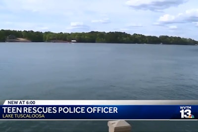 Grady McClendon pulled a Tuscaloosa police officer to safety after the officer's patrol boat was pulled under water.