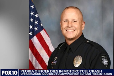 Officer Jason Judd—a 21-year veteran of the force—was seriously injured in the crash on the campus of a local high school where the agency is hosting a 'Youth Citizen Police Academy Camp' for area teens.