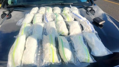 Officials with the Joint Narcotics Enforcement Team in Lewis County, WA, discovered 24 pounds of methamphetamine during a recent traffic stop.