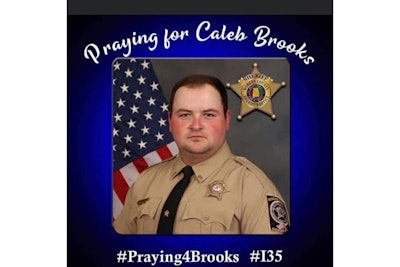 Deputy Caleb Brooks was gored and pinned against a tree by a two-year-old bull.