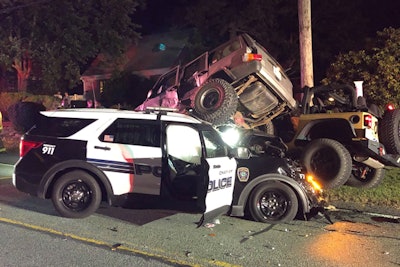 An officer with the Chatham Police Department was injured in a three-vehicle wreck Tuesday night. Two other motorists were injured in the incident, all with serious but non-life-threatening injuries.