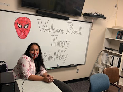 Officer Claudia Cormier, who lost her leg after being hit by a suspected drunk driver, celebrated a special birthday by returning to the office for her first day of work, the City of San Marcos said on social media on Monday.