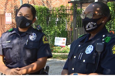 Officers Reneeshia McIntyre and Delia Pesina were answering a call at an apartment complex when a friendly two-year-old child got their attention.