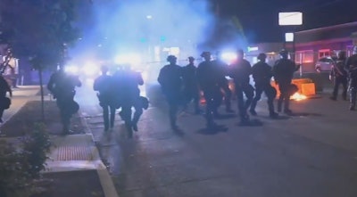 Portland police have been forced to cope with more than 80 nights of riots and protests. (Photo: Fox 12 Screen Shot)