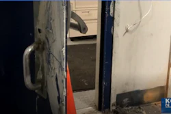 Seattle rioters reported tried to seal the doors to a precinct and burn it with officers inside Monday. (Photo: KOMO Screen Grab of Police Video)