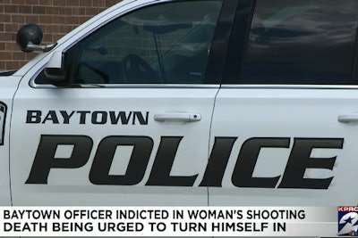 An officer with the Baytown (TX) Police Department was indicted on a charge of first-degree aggravated assault by a public servant on Monday in connection with the fatal shooting of a woman in May 2019