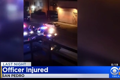 An officer with the Los Angeles Police Department was attacked inside a division station facility by a suspect who allegedly grabbed the officer's sidearm and began 'pistol whipping' him with it.