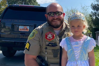 After a four-year-old girl was transported to a nearby hospital, the deputy—whose name has not been released—spoke with the family, learning that she was especially fond of Cinderella. He left, went to a local store, and purchased a Cinderella dress and crown for her.
