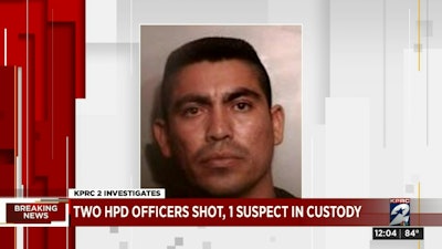 Accused cop killer Elmer Rolando Manzano's estranged wife had twice called police alleging domestic violence since Sunday. (Photo: KPRC screen shot)