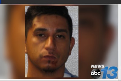 Officers had responded to reports of a disturbance at an apartment complex when a subject—identified as 33-year-old Mathew Scott Flores—drove a vehicle away from the scene, striking at least one officer.