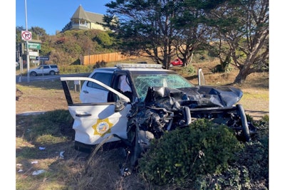 Officer Camaron Hooks of the Eureka (CA) Police Department was injured in a pursuit crash Wednesday. (Photo: Eureka PD)