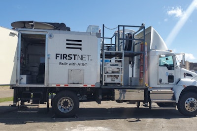 One of FirstNet's deployable broadband backup vehicles that was sent to Calcasieu Parish, LA, in the wake of Hurricane Laura. (Photo: ATT/FirstNet