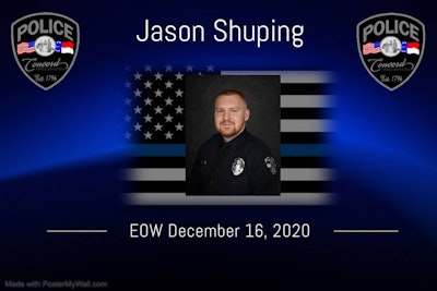 Concord, NC, police officer Jason Shuping was shot and killed Wednesday night in a gunfight with a carjacking suspect. (Photo: Concord PD)