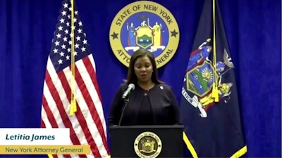 New York’s state Attorney General Letitia James announces she is suing the NYPD over force used on protesters. (Photo: Screen Shot of Official Video)