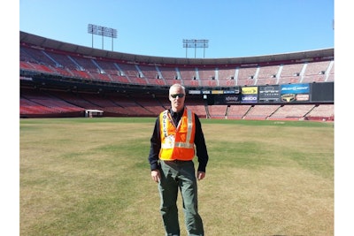 The author at Candlestick Stadium during an Urban Shield exercise.