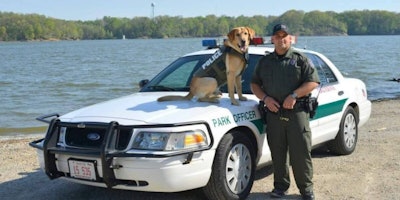 Officer Jason Lagore, a K-9 handler for the Ohio Department of Natural Resources, died Tuesday after a medical event. (Photo: ONDR)