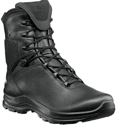 The HAIX Black Eagle Tactical 2.0 FL is an 8-inch boot with a full leather upper and a Crosstech inner lining that protects against water and body fluids.