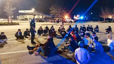 Suburban Atlanta law enforcement agencies arrested at least 88 street racing suspects Saturday night. (Photo: Clayton County SO)