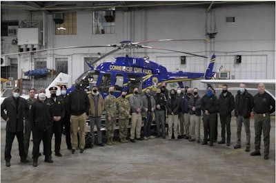 The teams ran scenarios at Hartford-Brainard Airport where they tested the police department’s ability to locate a rogue drone as well as its operator by using law enforcement operated drones to find them. (Photo: TSA)