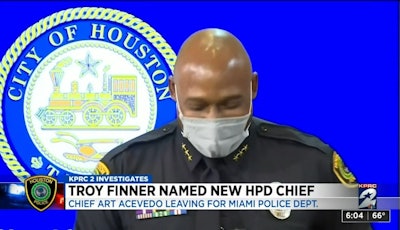Houston's new chief Troy Finner began working at HPD in 1990 and has served in several capacities over his 31-year-career. (Photo: Click2Houston Screen Shot)