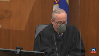 Hennepin County District Court Judge Peter A. Cahill, who is overseeing Derek Chauvin's trial, reinstated a third-degree murder charge against Chauvin Thursday. (Photo: Screen Shot from Live Washington Post Video)