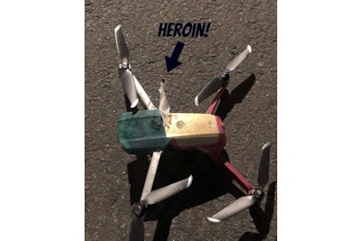 Simi Valley, CA, officers found this drone with attached suspected heroin during a narcotics arrest. (Photo: Simi Valley PD/Instagram)