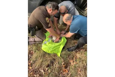 Deputies found the baby in the woods after interviewing his distraught mother. (Photo: Oakland County SO)