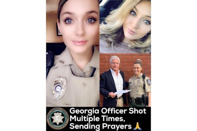 Adel, GA, police officer Katelynne Nitschke was shot multiple times early Saturday responding to a stolen vehicle report. (Photo: Georgia Law Enforcement/Facebook)