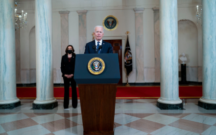 Biden Harris Podium