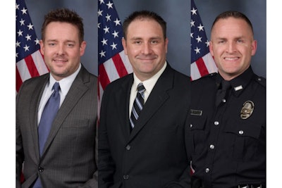 From left, Sgt. Jonathan Mattingly, Det. Myles Cosgrove and Det. Brett Hankison fired shots during the Breonna Taylor raid. (Photo: Louisville Metro PD)