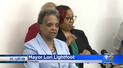 Mayor Lori Lightfoot discusses her plan for Chicago's Civilian Police Oversight Commission. (Photo: CBS Chicago screen shot)