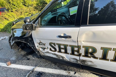 A Snohomish County (WA) Sheriff's SUV was significantly damaged in a crash with a Tesla on auto-pilot Saturday. No one was hurt. (Photo: Snohomish County SO)