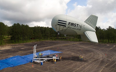 The FirstNet One aerostat can replace multiple ground-based portable cell sites, making them available to deploy elsewhere. (Photo: FirstNet)