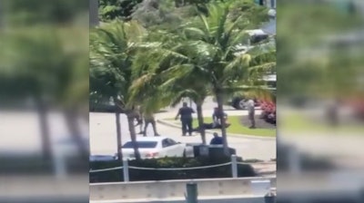 A North Miami Beach police officer was run over trying to stop a hit-and-run suspect Thursday. (Photo: Local10 Screen Shot)
