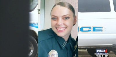 Officer Katie Cash, 33, was killed Sunday in an off-duty crash. She graduated from the Police Academy Friday. (Photo; WLOX)