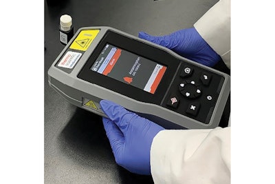 The Thermo Fisher Scientific 1064Defender uses a 1064-nanometer laser to analyze hazardous chemicals without touching them or removing them from their packaging.