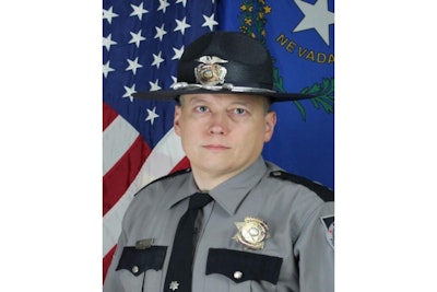 Nevada Highway Patrol Trooper Micah May was hit by a suspect's vehicle while deploying spikes during a pursuit Tuesday. (Photo: Nevada Highway Patrol)