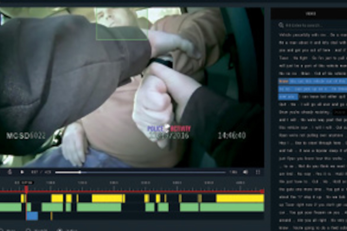 Veritone’s Redact is an AI-powered video and audio evidence redaction tool. The software automatically identifies heads, computer screens, and license plates. In addition it creates a time-correlated transcript of the audio.